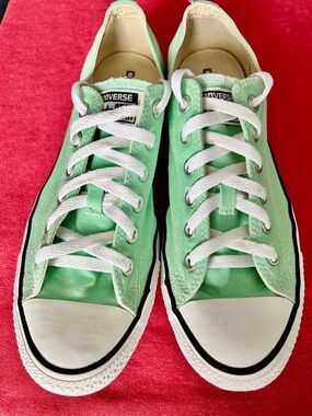Converse Mint Green and White Low Top Sneakers